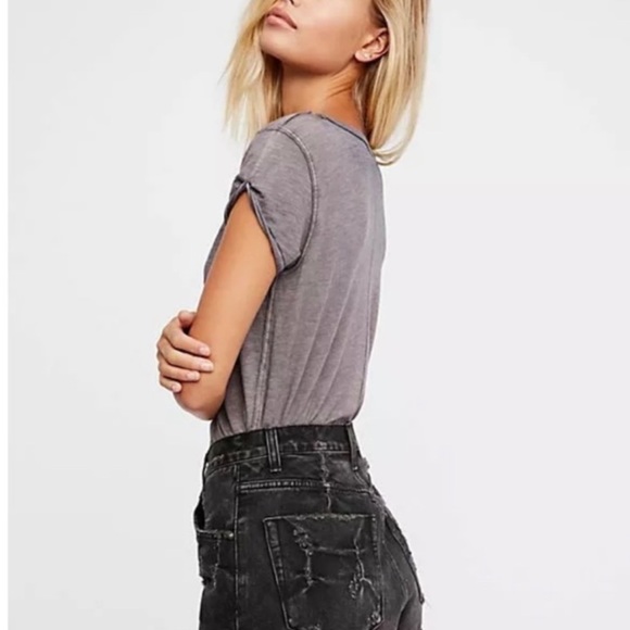 One Teaspoon high waisted Bandit jean shorts - Picture 4 of 7